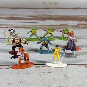 Teenage Mutant Ninja Turtles Nano Metalfigs TMNT LOT Of 10 Die Cast